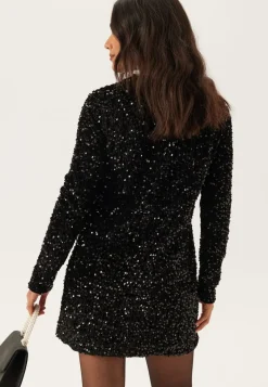 ONLY Onlanika Ls Sequins V-neck Dress