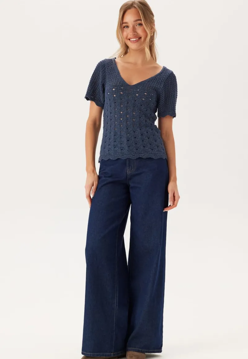 ONLY Onlbecca Life Ss V-neck Top Kn