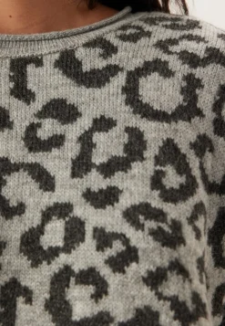 ONLY Onljade Animal Ls O-neck Knt