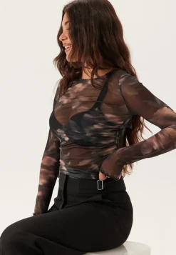 ONLY Onlkaya Life Ls Ruching Mesh T