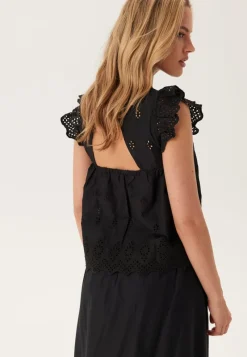 ONLY Onllou Life Emb S/S Open Back Top