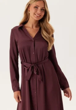 ONLY Onlmika Vis Satin L/S LONG DRE