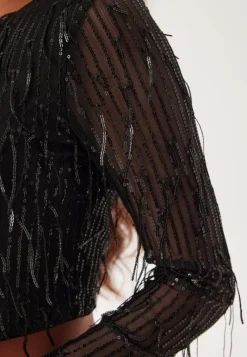 ONLY Onlspacy Ls Cropped Sequins To