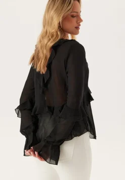 BUBBLEROOM Open Back Frill Blouse