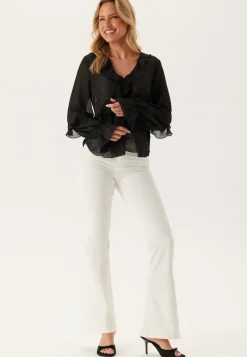 BUBBLEROOM Open Back Frill Blouse