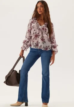 BUBBLEROOM Open Back Frill Blouse