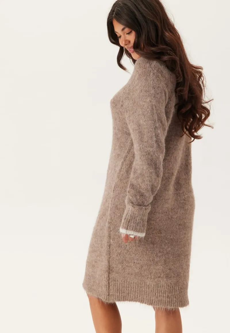 Pieces Pcivy Ls Contrast Knit Dress