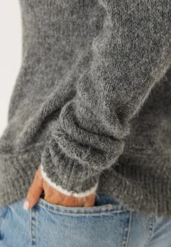 Pieces Pcivy Ls O-neck Contrast Knit