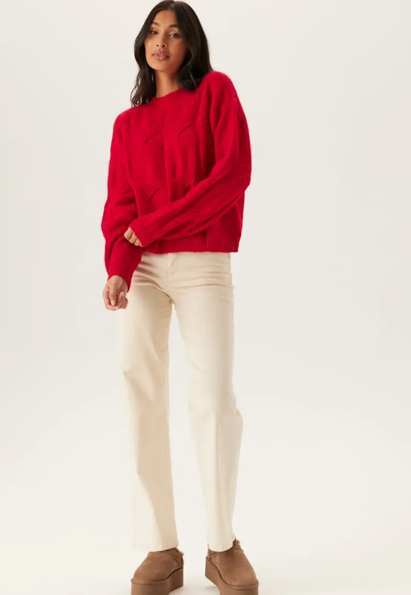 Pieces Pcjenna Ls O-neck Cable Knit