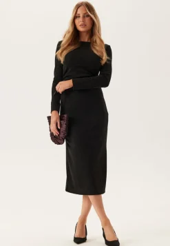 Pieces Pcjina Ls Boatneck Midi Dress