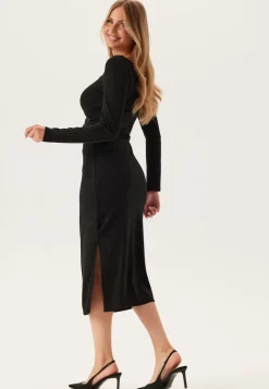 Pieces Pcjina Ls Boatneck Midi Dress