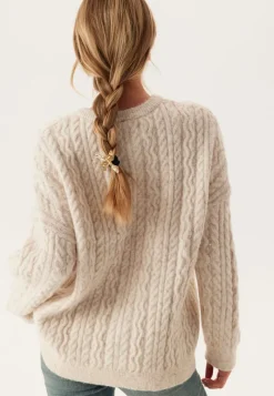 Pieces Pcjisa Ls O-neck Long Cabel Knit