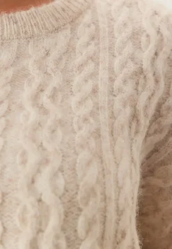 Pieces Pcjisa Ls O-neck Long Cabel Knit