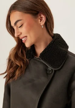 Pieces Pcjuno Coated Teddy Jacket