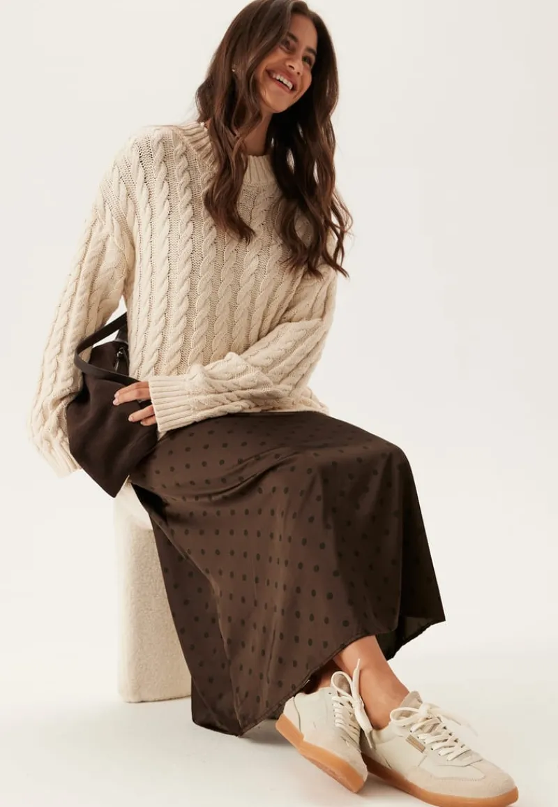 Pieces Pcjytta Hw Ankle Satin Skirt