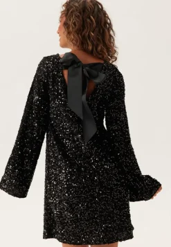 Pieces Pckam Ls Deep Back Bow Dress