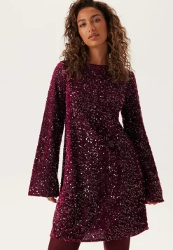 Pieces Pckam Ls Deep Back Bow Dress