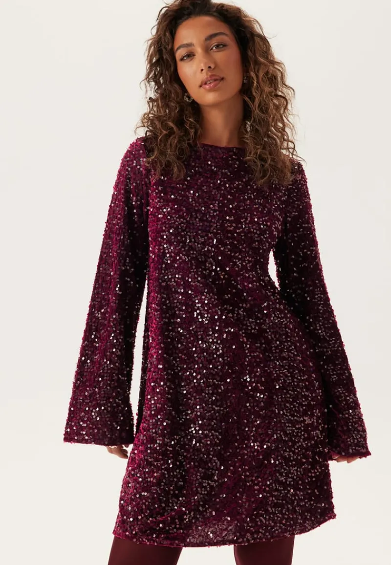 Pieces Pckam Ls Deep Back Bow Dress