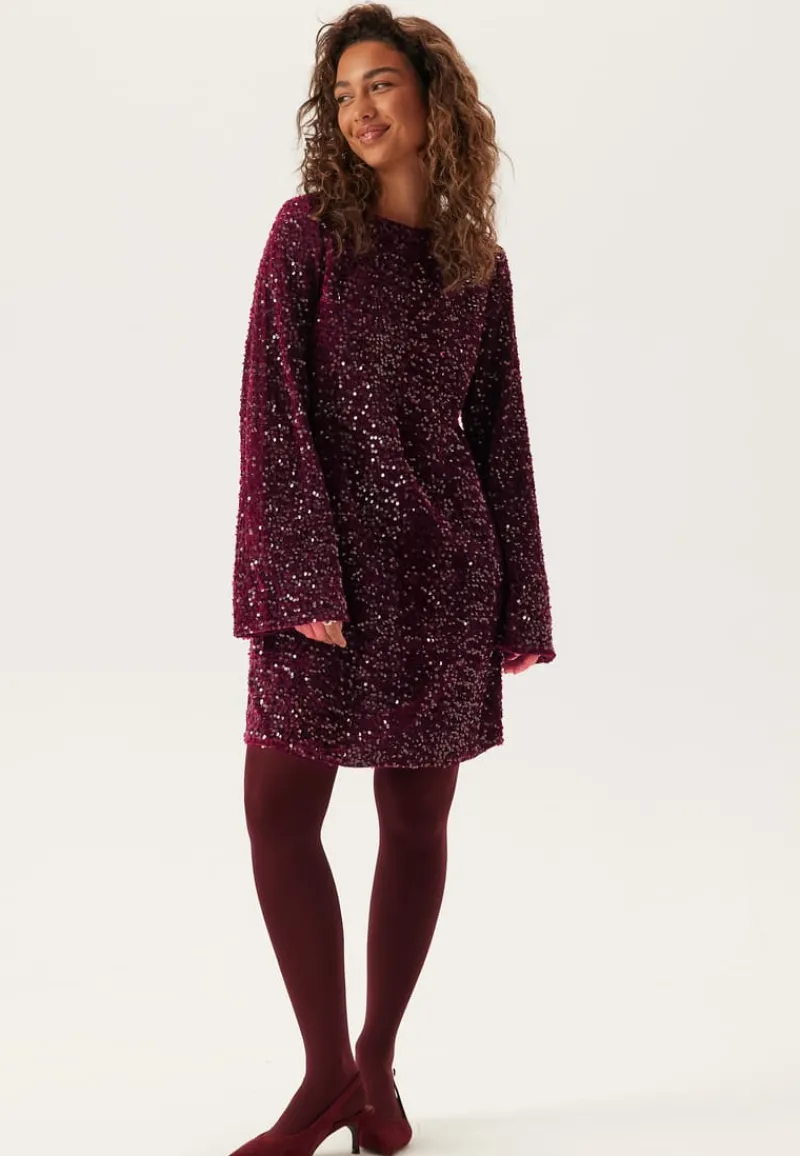 Pieces Pckam Ls Deep Back Bow Dress