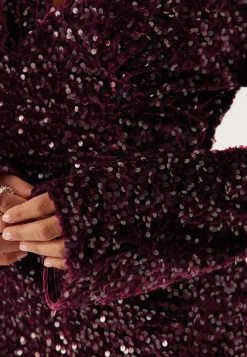 Pieces Pckam Ls V-neck New Dress Jrs