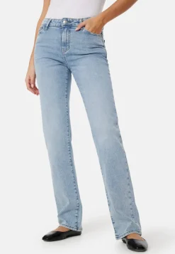 Pieces Pckelly Mid Waist Straight Jeans
