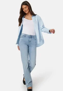 Pieces Pckelly Mid Waist Straight Jeans