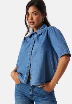 Pieces Pcmag SS Denim Shirt