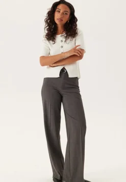 Pieces Pcmarie Ss O-neck Split Knit