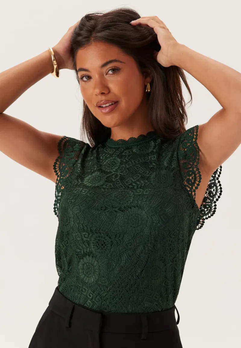 Pieces Pcolline SL Lace Top