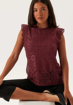 Pieces Pcolline SL Lace Top