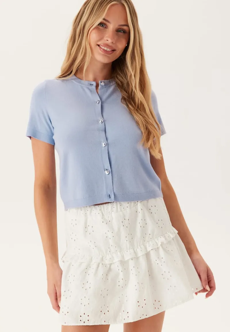 Pieces Pcorina Ss O-neck Knit Cardiga