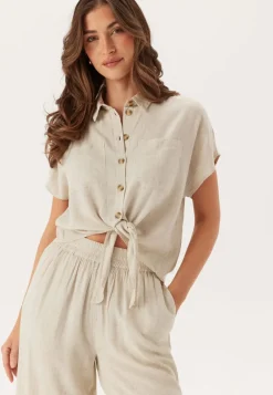 Pieces Pcpia Ss Tie Shirt Wvn Noos