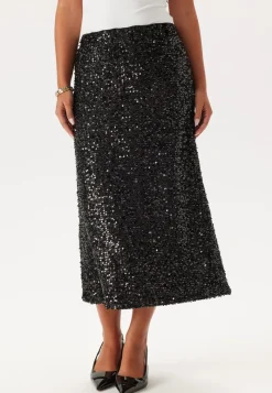 Pieces Pcserena Sequin Hw Midi Skirt