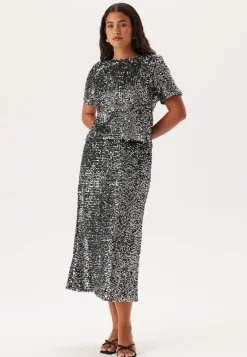 Pieces Pcserena Sequin Ss O-neck Top