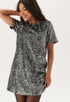 Pieces Pcserena Sequin Ss O-neck Dres