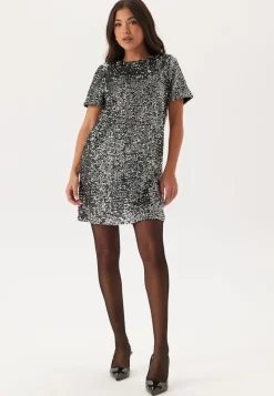 Pieces Pcserena Sequin Ss O-neck Dres