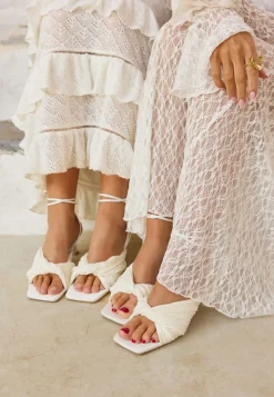 Bubbleroom Occasion Pleated Front Heeled Sandal