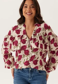 Emelie Olson X Bubbleroom Printed Frill Blouse