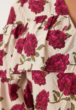 Emelie Olson X Bubbleroom Printed Frill Blouse