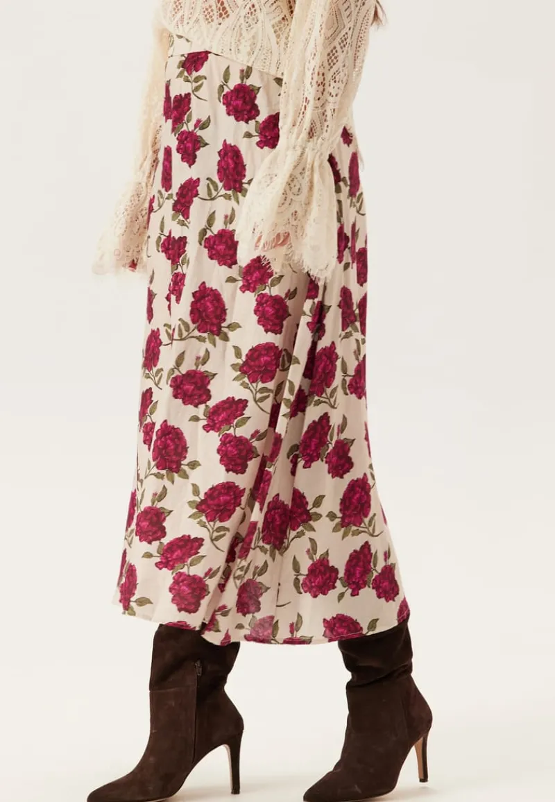 Emelie Olson X Bubbleroom Printed Midi Skirt