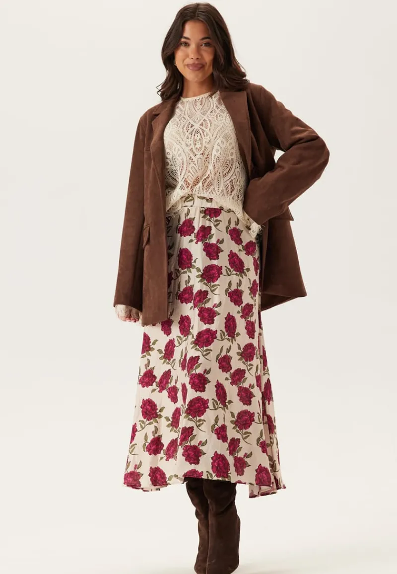Emelie Olson X Bubbleroom Printed Midi Skirt