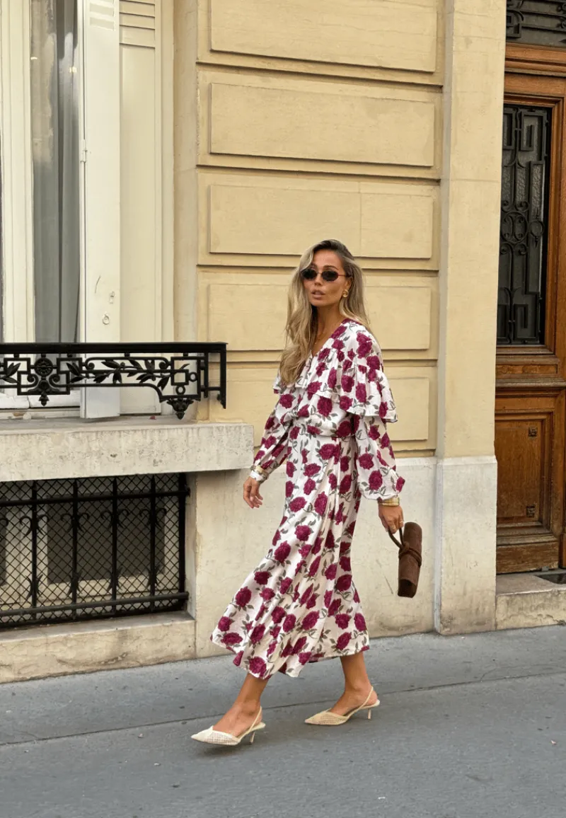 Emelie Olson X Bubbleroom Printed Midi Skirt