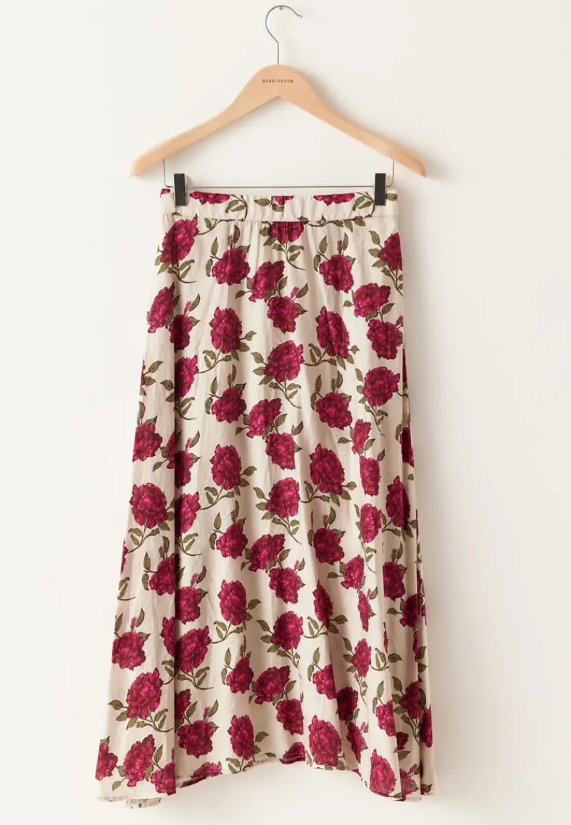 Emelie Olson X Bubbleroom Printed Midi Skirt