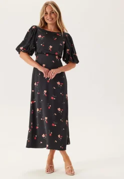 Bubbleroom Occasion Puff Sleeve Ankle Dress