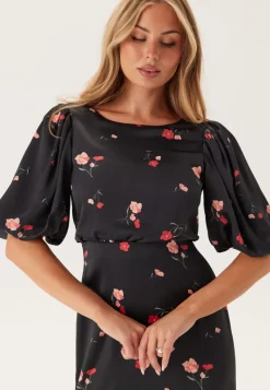 Bubbleroom Occasion Puff Sleeve Ankle Dress