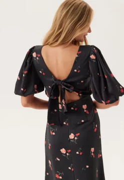 Bubbleroom Occasion Puff Sleeve Ankle Dress