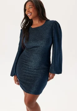 BUBBLEROOM Puff Sleeve Sparkling Dress