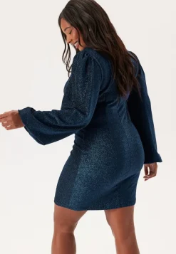 BUBBLEROOM Puff Sleeve Sparkling Dress