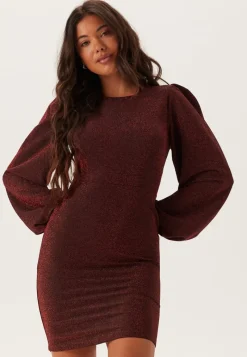 BUBBLEROOM Puff Sleeve Sparkling Dress