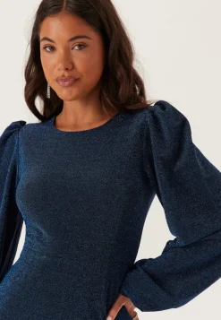 BUBBLEROOM Puff Sleeve Sparkling Dress